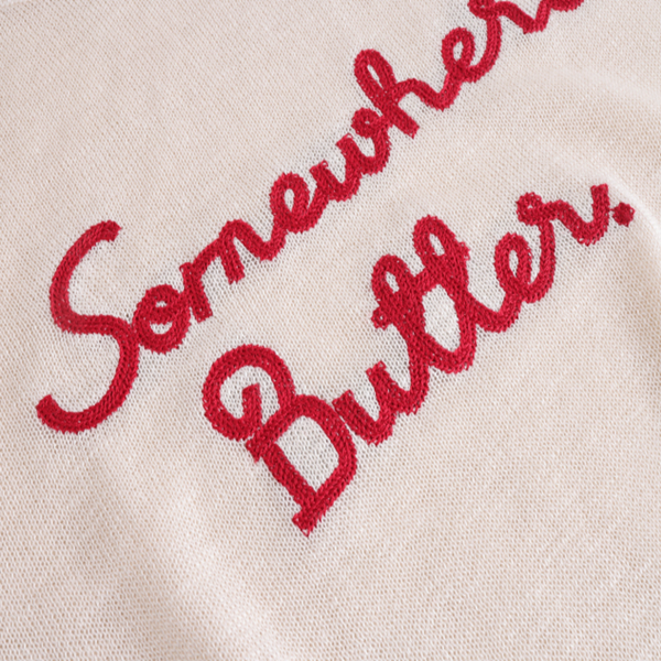 【7color】レター刺繍入りクルーネック半袖ニット Z00393