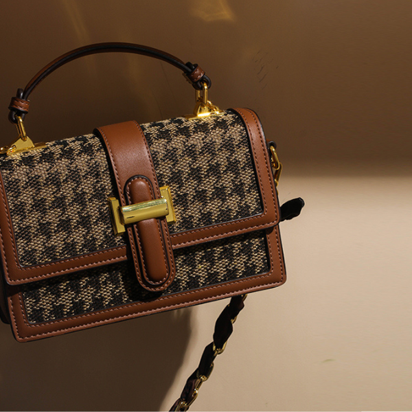 千鳥格子チェーンショルダーバッグ AU-169