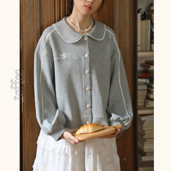 白昼夢のレースステッチカーディガン《Z01143》