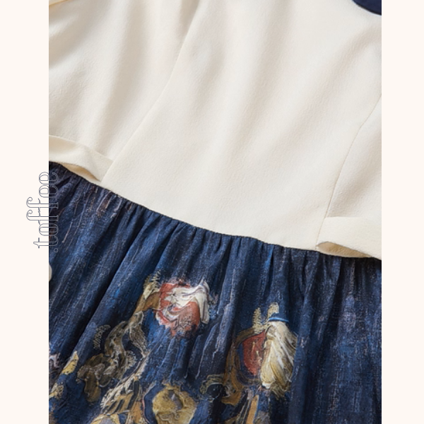 秋の庭に咲く詩・アートスカート《Z01148》