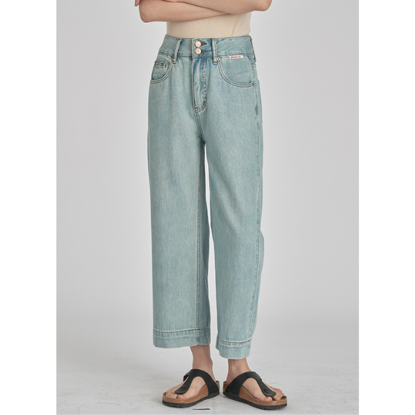 【2color】ウォッシュド ワイドレッグジーンズ Z00177