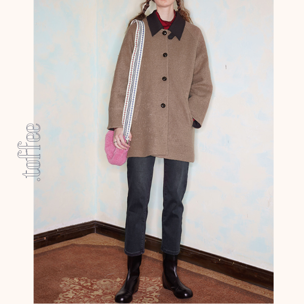 【2color】ハイウエストストレートデニムパンツ 《Z00712》