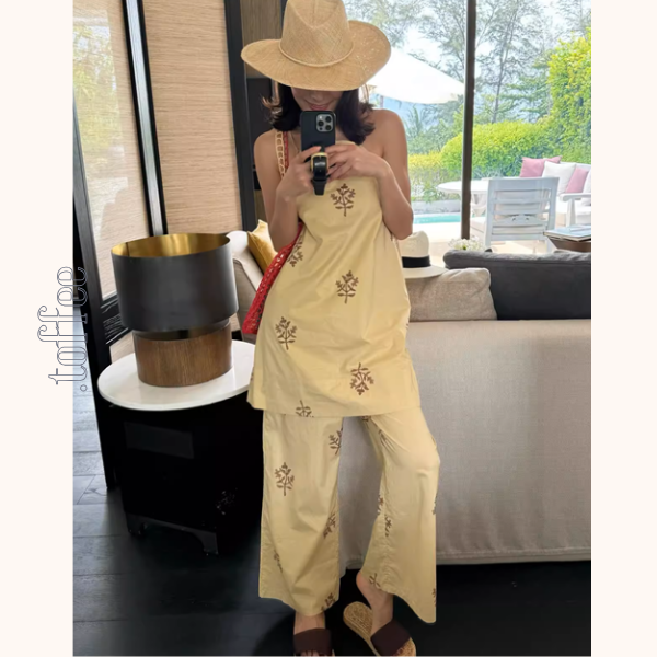 花柄プリントルーズワイドパンツ《Z01004》