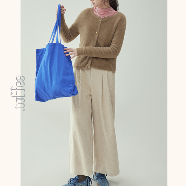 【2color】コーデュロイハイウエストワイドパンツ 《Z00734》