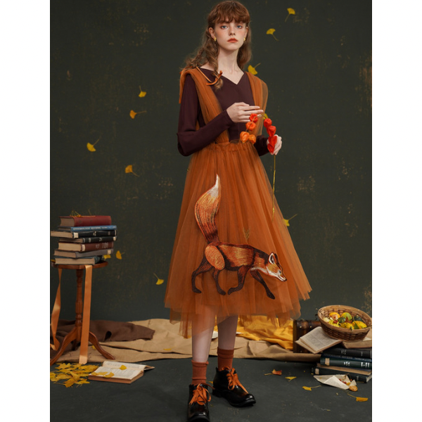 フォックスデコレーションチュチュスカート AU-471