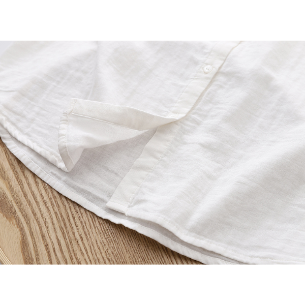 【4color】フォルムにこだわりシンプルコットンシャツ AU-116