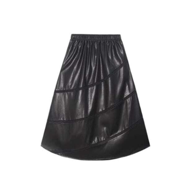 フェイクレザーエスカルゴスカート C0110