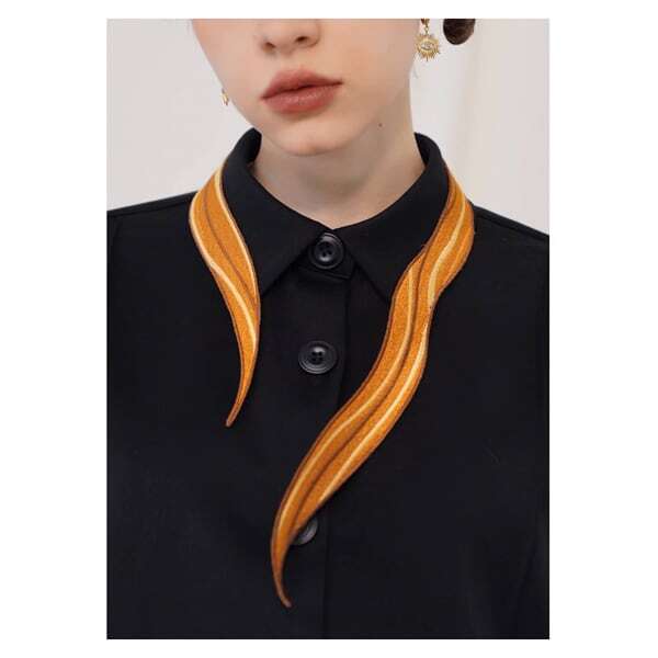 【2color】太陽刺繍シャツブラウス C0079