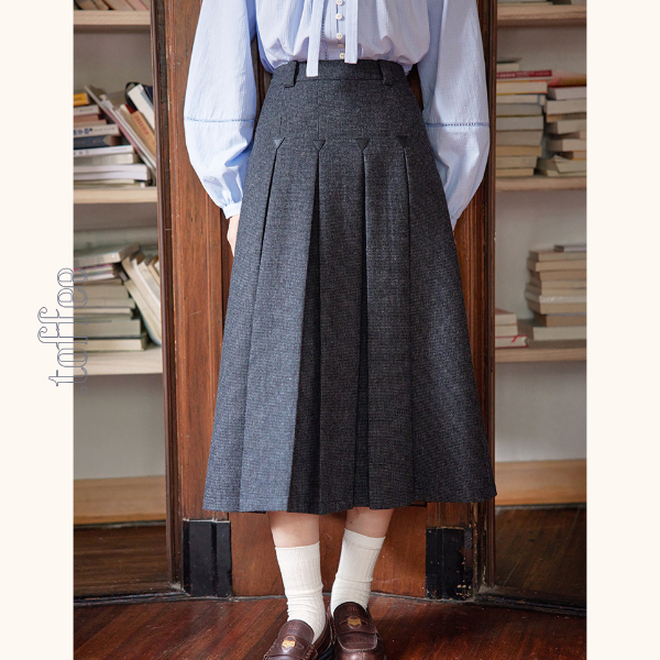 ミモレ丈ウールプリーツスカート Z00563