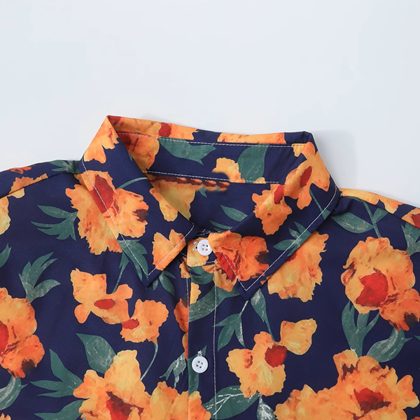 ヴィンテージ風花柄シャツ《Z00911》