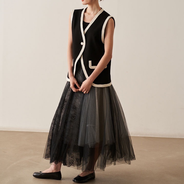 チュールレーススカート X-088