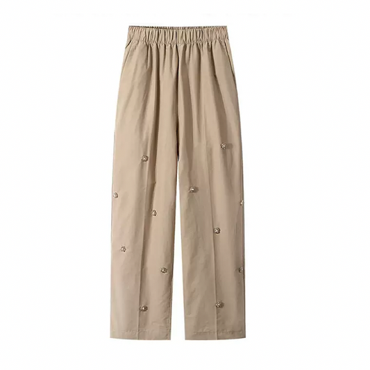 カジュアルビーズデコレーションパンツ AU-095