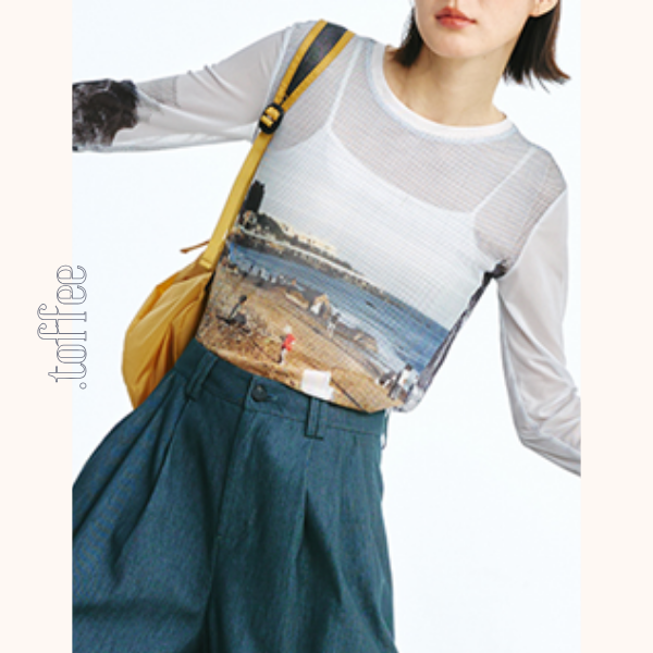 【3pattern】シースループリントロングTシャツ Z00414