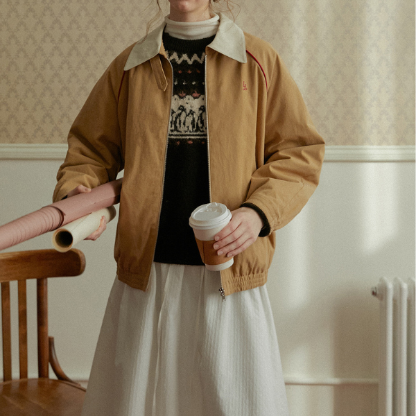 ジップジャケット&ショート丈スカートのセットアップ Z00065