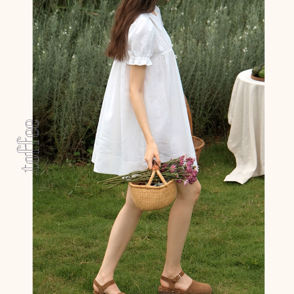 【2color】ドールカラーとプリーツの優美ワンピース《Z01049》