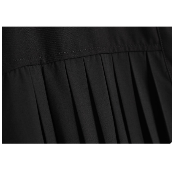 【2color】ラペルプリーツシャツ X-350