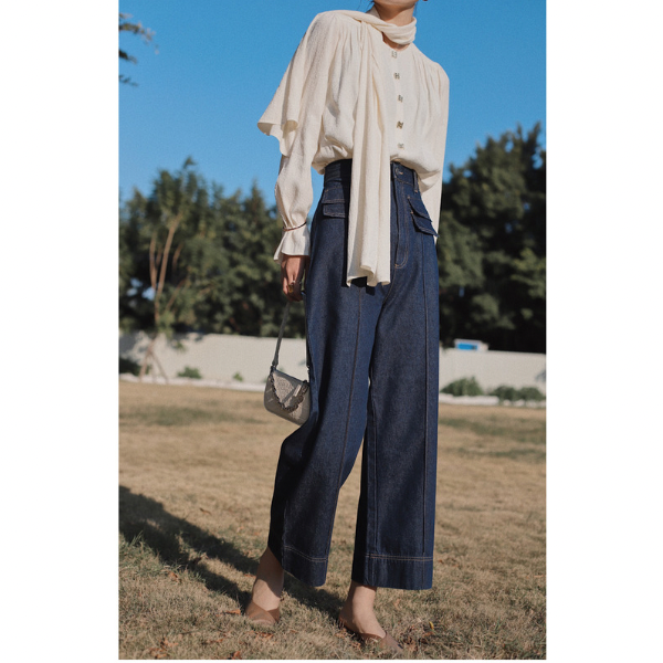 ダブルフラップワイドデニム w-151