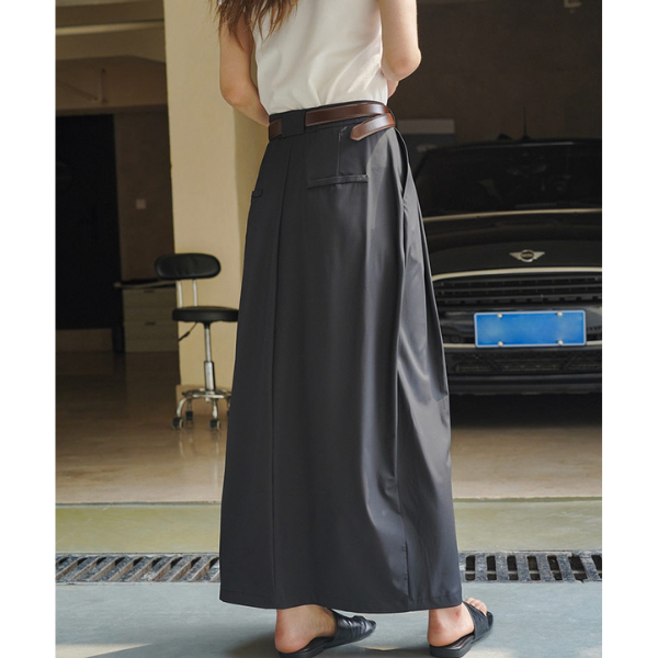 ハイウエストドレープロングスカート Z00196