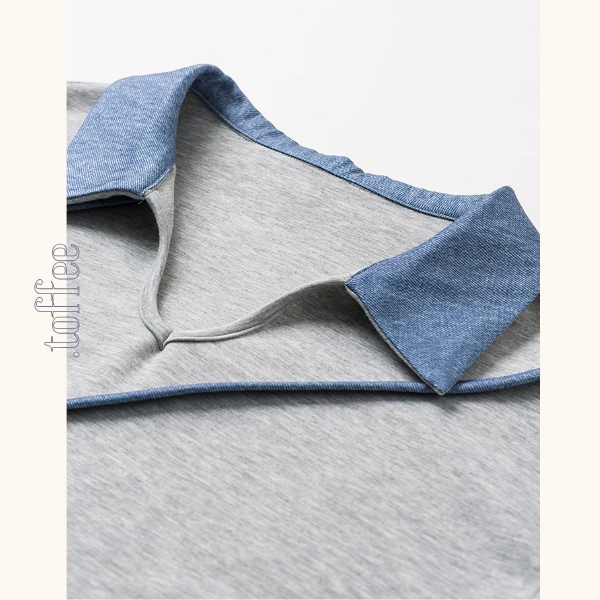 斜めラインVネックフレンチスリーブトップス《Z00922》