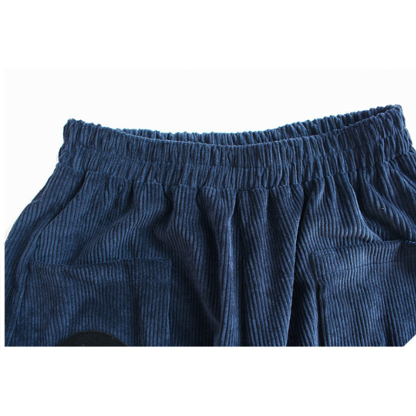 【3color】ドットコーデュロイハーレムパンツ X-352