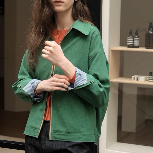 ショート丈グリーンジャケット《Z00874》