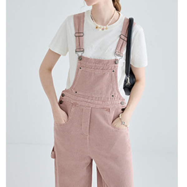 コットンカジュアルオーバーオール w-113