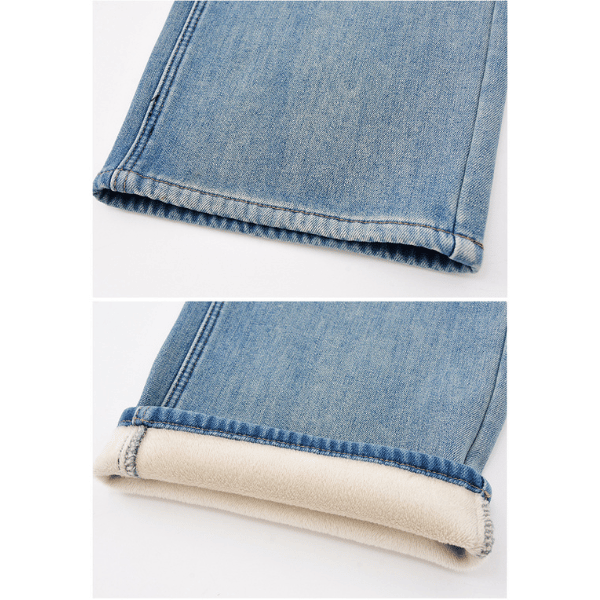 【2color】ハイウエストカジュアルストレートジーンズ X-482