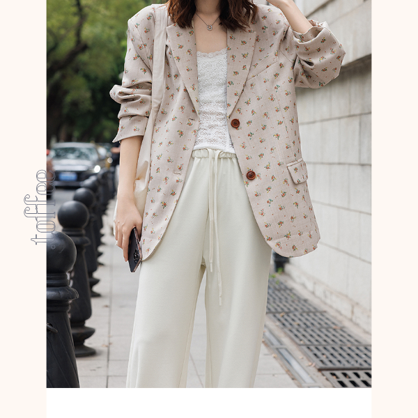 小花柄ルーズジャケット Z00395