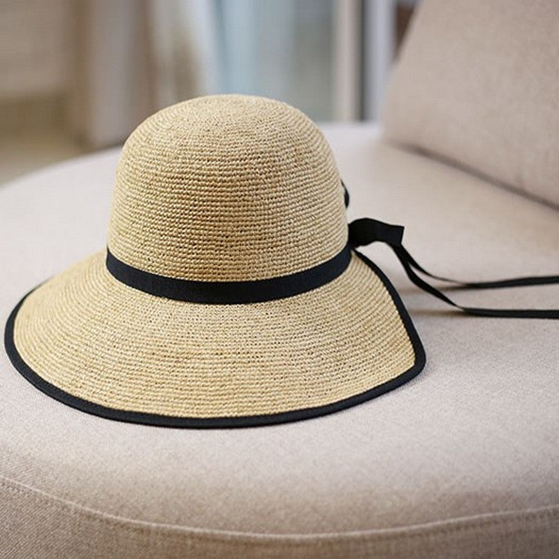 【3color】レトロなヘップバーン麦わら帽
