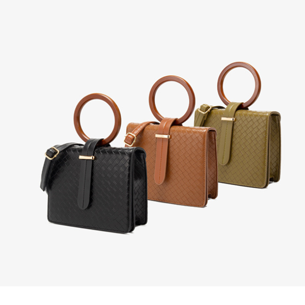 ウッドハンドル2wayスクエアバッグ AU-375