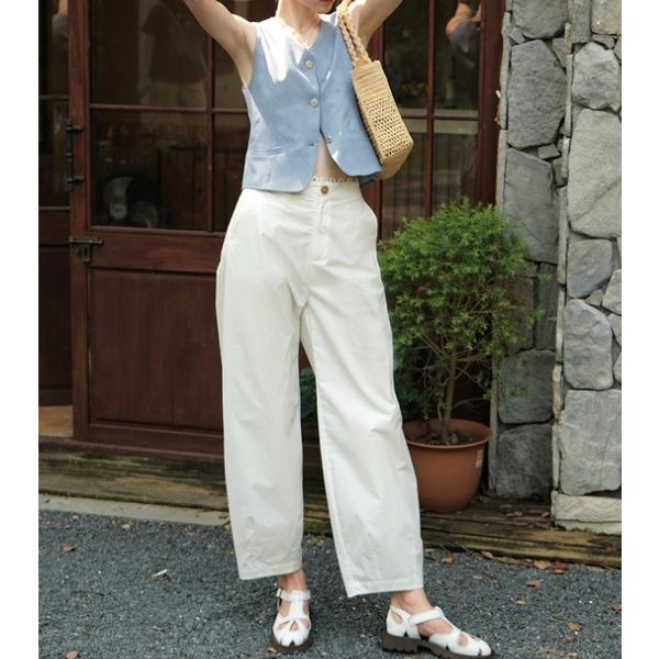 【2color】シンプルレースキャミソール&ロングパンツのセットアップ Z00204