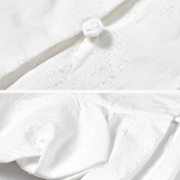 リボン装飾付きアシンメントリーペプラムトップ《Z00975》