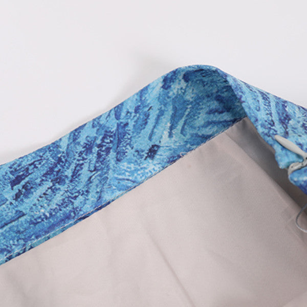 レースと油絵風プリント入りロングスカート Z00258