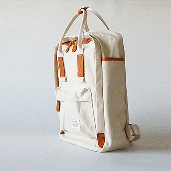 【2color】バイカラーレザーキャンバスバック Z00389