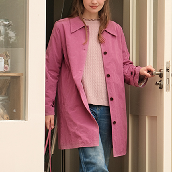 【2color】クラシカルミドル丈Aラインコート 《Z00749》