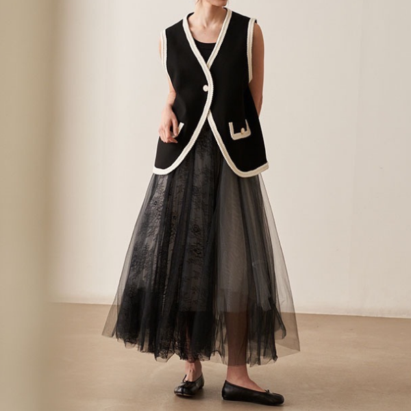 チュールレーススカート X-088