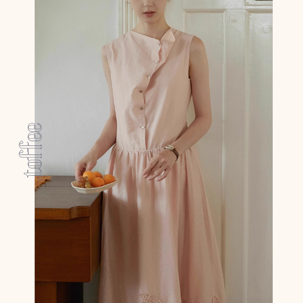 アシンメントリックノースリーブワンピース《Z01020》