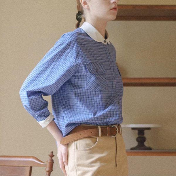 ドールカラータータンチェックシャツ《Z00907》