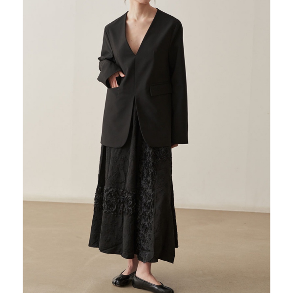 立体フラワーレーススカート X-087