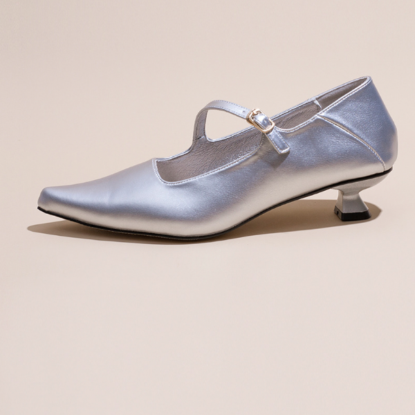 【4color】ポインテッドトゥバンドパンプス w-045