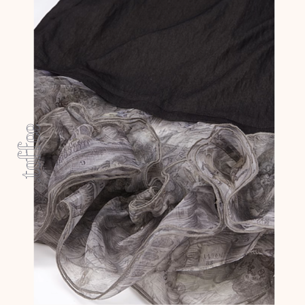 幻想チュールのノースリーブブラックワンピース《Z01061》