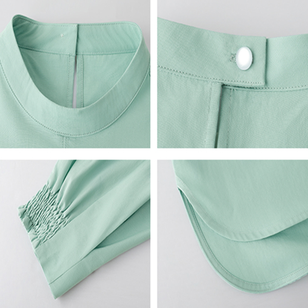 【2color】ギャザーカフ&バルーンスリーブブラウス《Z00838》