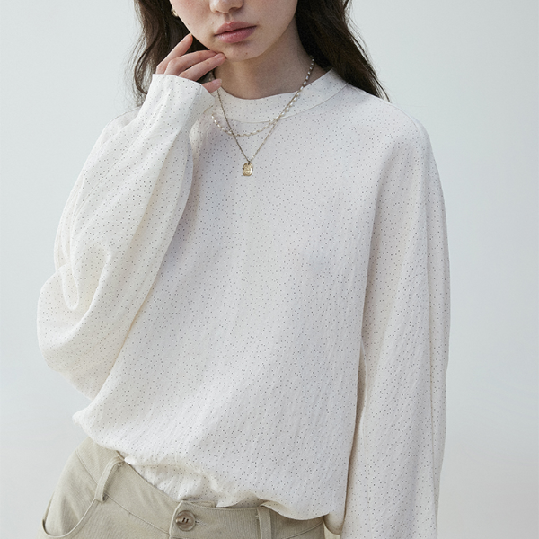 【2color】ギャザーカフ&バルーンスリーブブラウス《Z00838》