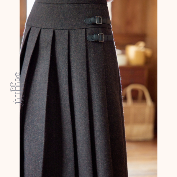 【2color】ハイウエストAラインロングスカート Z00560