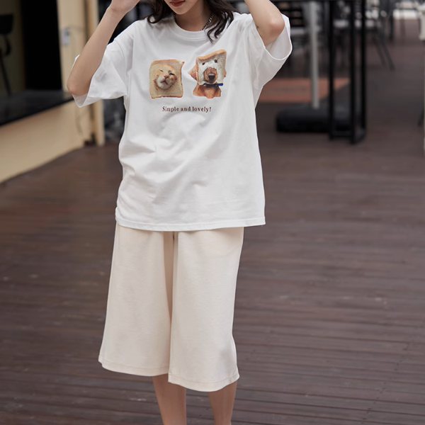 【6color】アニマルプリントオーバーサイズTシャツ《Z00990》