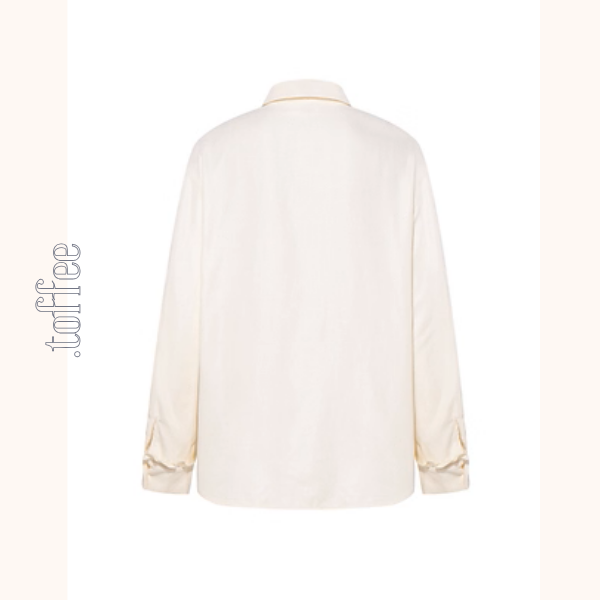 【2color】物語を結ぶリボンとアップリケのシャツ《Z01126》