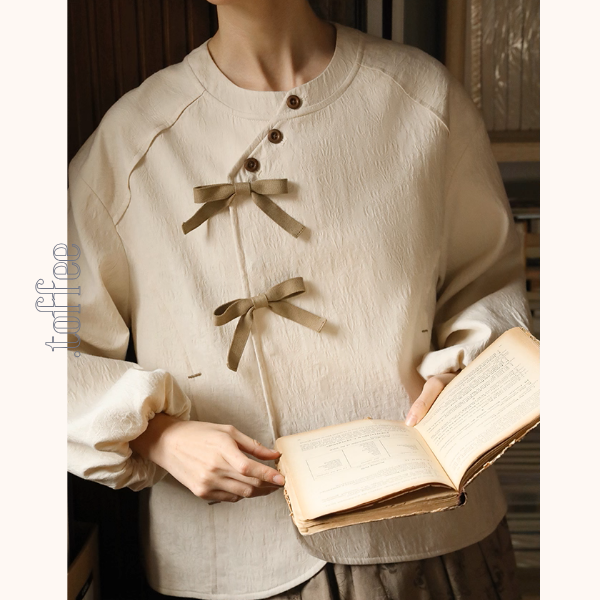 小さなリボンの詩的トップス《Z01139》