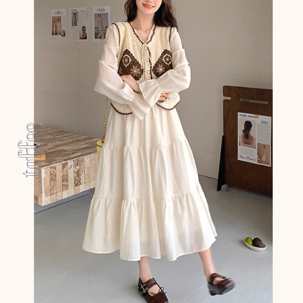 午後の陽だまりとレースの装いセットアップ《Z01150》