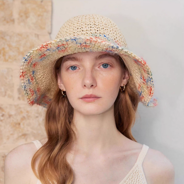 カラフルブリムストローハット《Z01024》