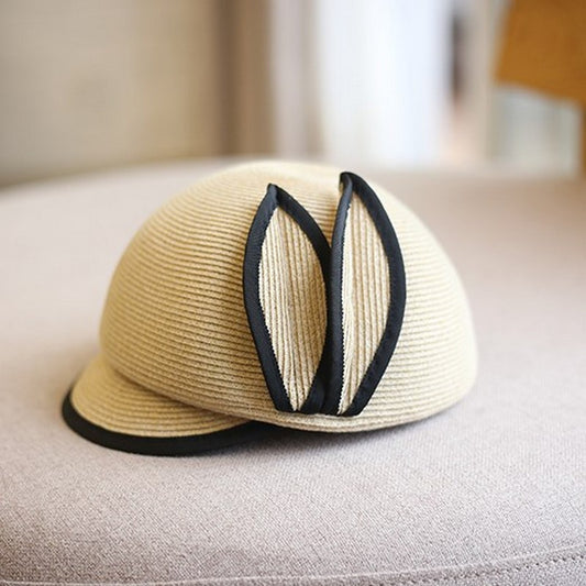 【3color】ワンポイントがついた可愛い麦わら帽 sp0076